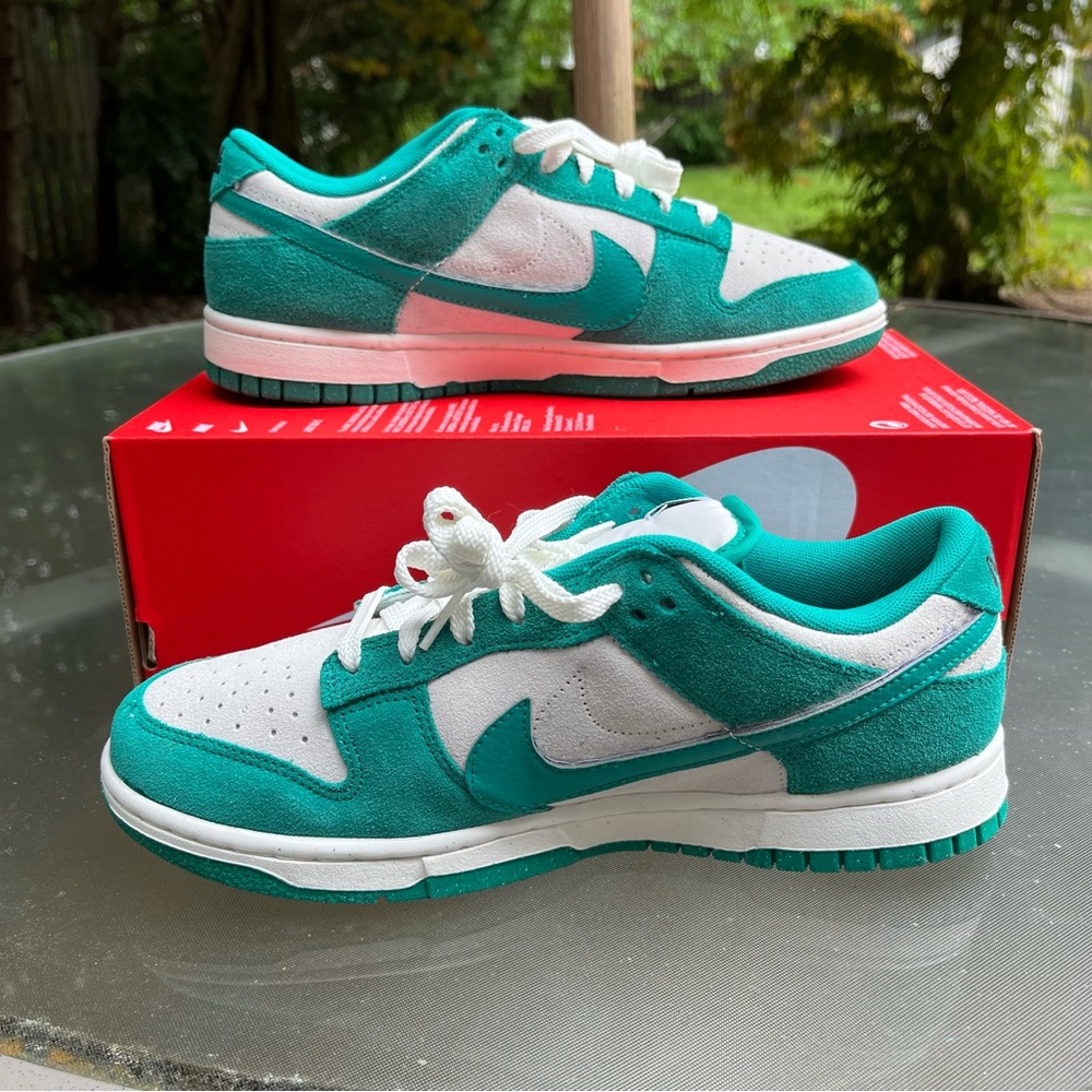 Nike Dunk Low SE 85 CUSTOMIZED Neptune Green DO9457-101 Women Sz 10-Men Sz 8.5
